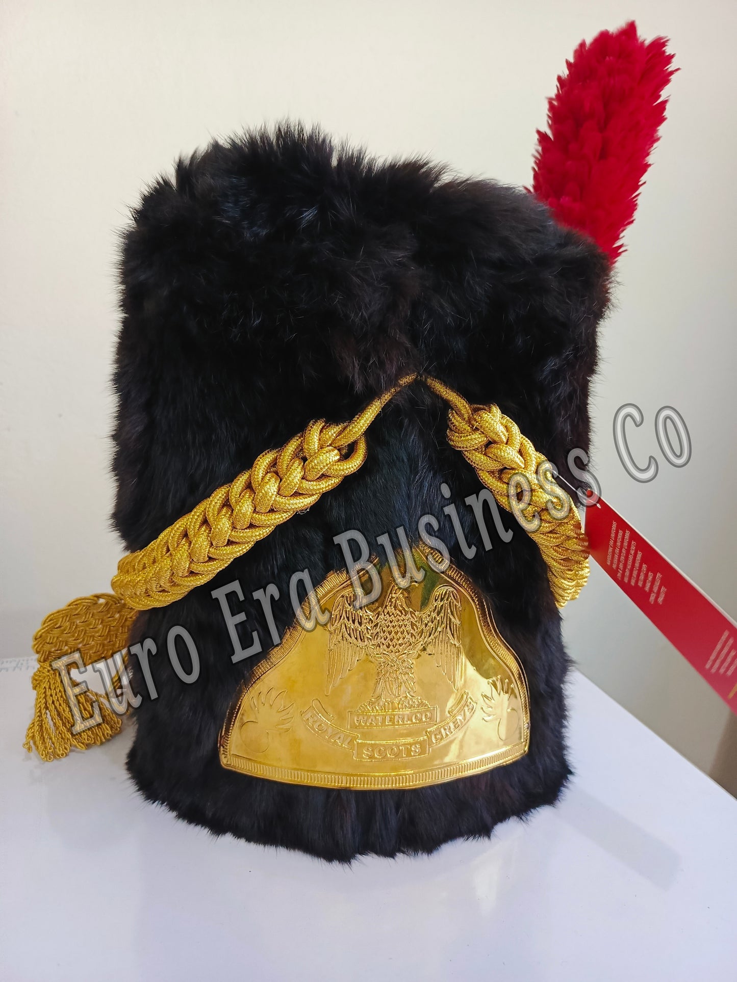 Napoleonic British Scots Gray Military Officer Hat Bear Skin Hairs