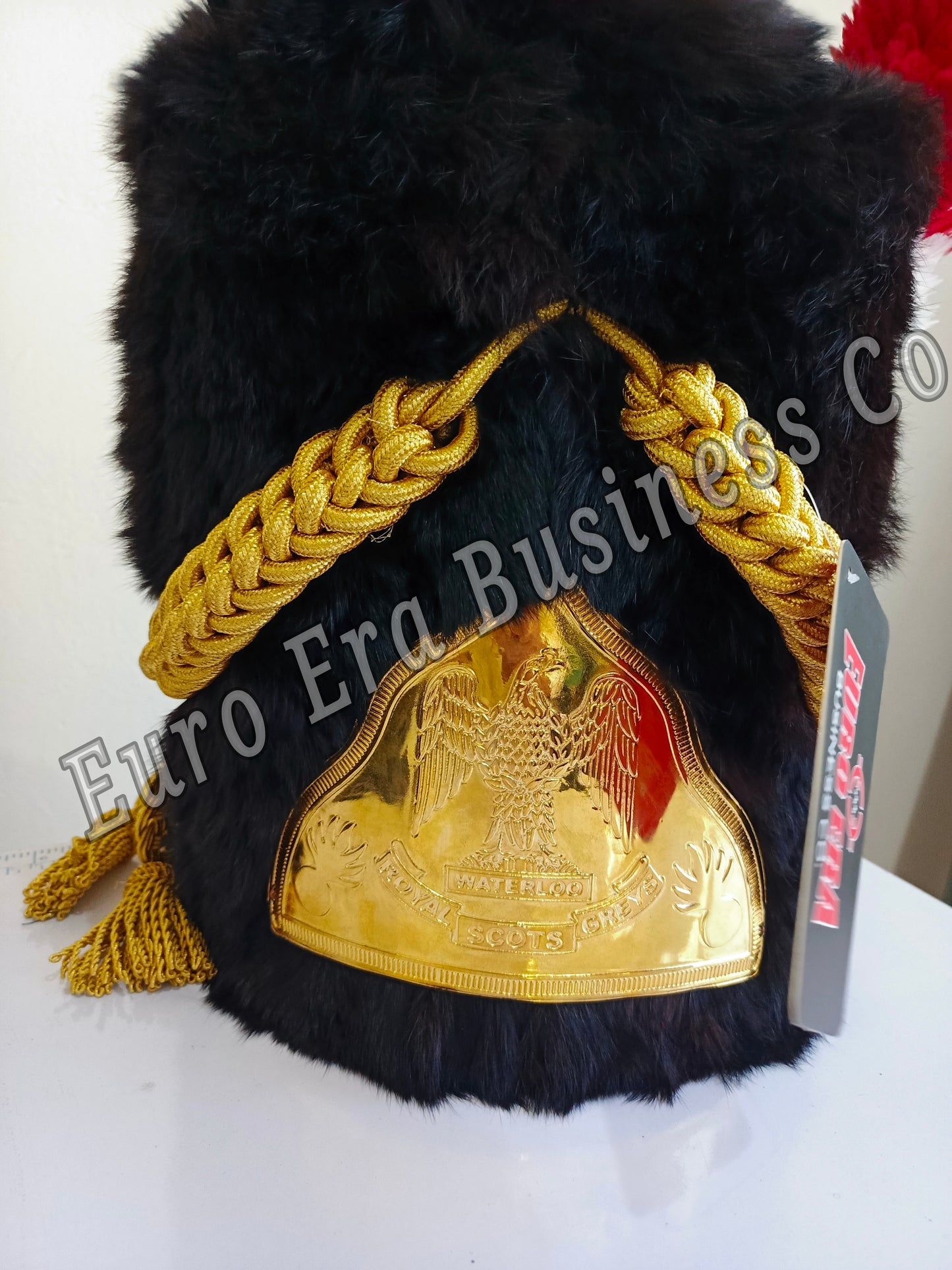 Napoleonic British Scots Gray Military Officer Hat Bear Skin Hairs