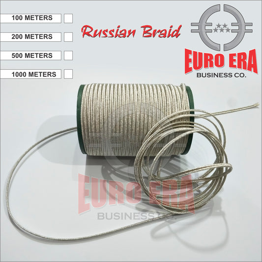 100 Meter Silver Mylar Russian Braid 3MM Width Braids