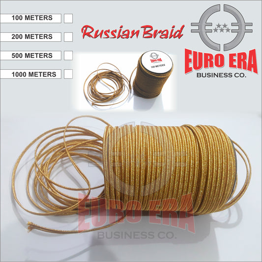 100 Meter Gold Mylar Russian Braid 4MM Width braids