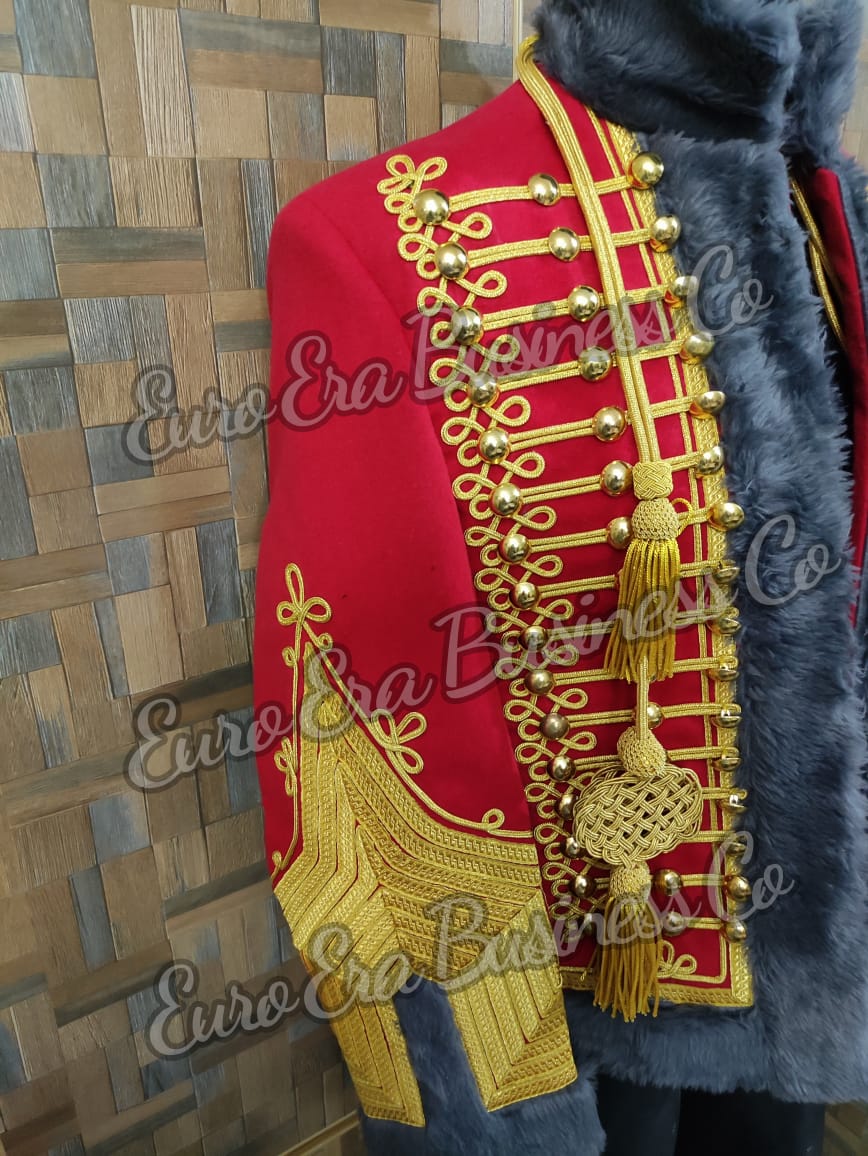 Napoleonic Colonel Major of Horse Hunters of Guard Hussar Military Pelisse Jacket