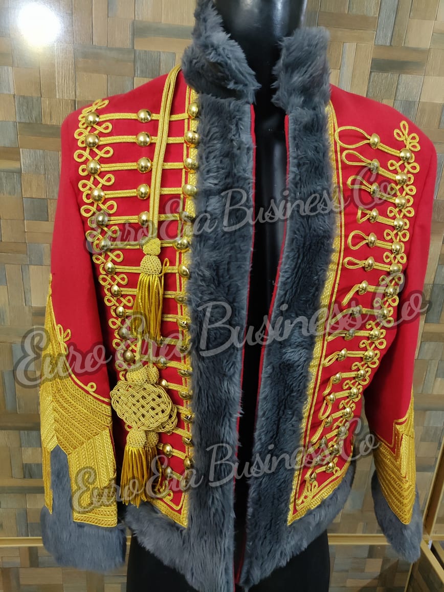 Napoleonic Colonel Major of Horse Hunters of Guard Hussar Military Pelisse Jacket