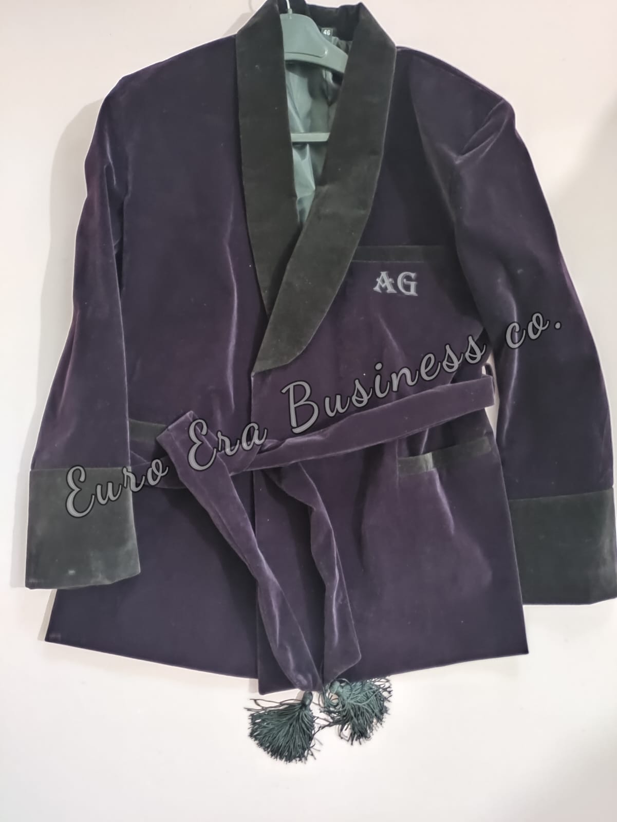New Purple Velvet Smoking Robe Coat Jacket Wedding Party Wear Robe Smoking COAT