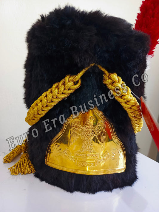 Napoleonic British Scots Gray Military Officer Hat Bear Skin Hairs