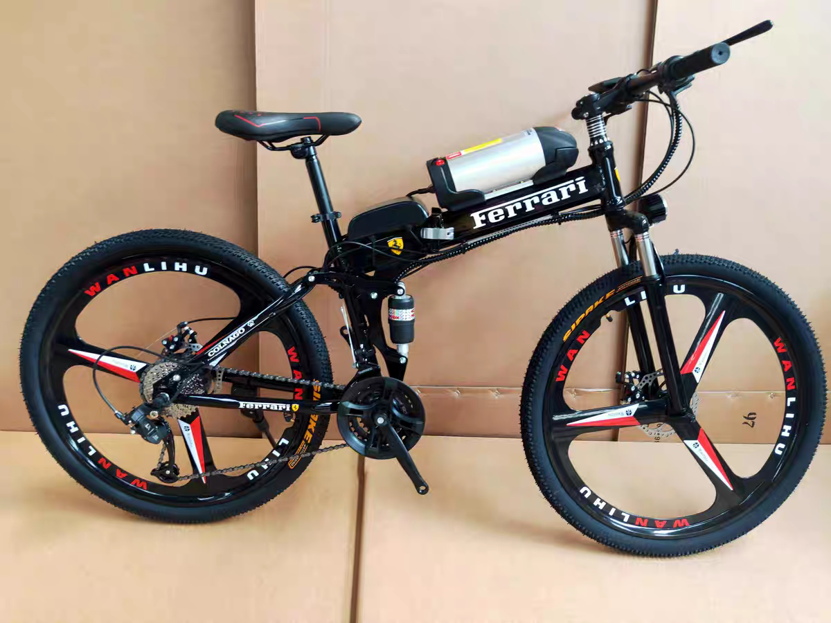 New Ferrari folding electric bicycle Ferrari E Bike Electric Mountain Bicycle