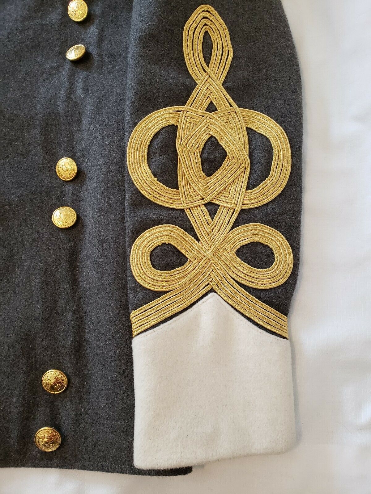 Civil War Confederate Army Military General Officers Shell Coat Jacket